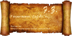 Feuermann Zalán névjegykártya